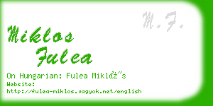 miklos fulea business card